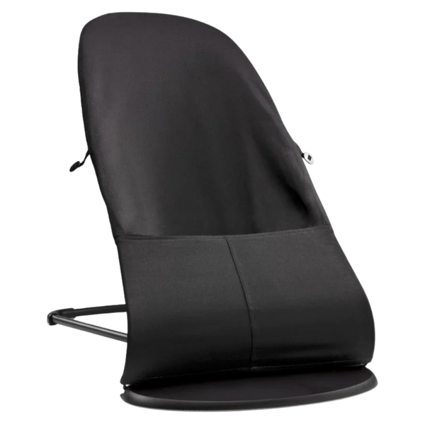 Balansoar BabyBjorn Balance Soft Black/ Grey, Bumbac cu bara de jucarii
