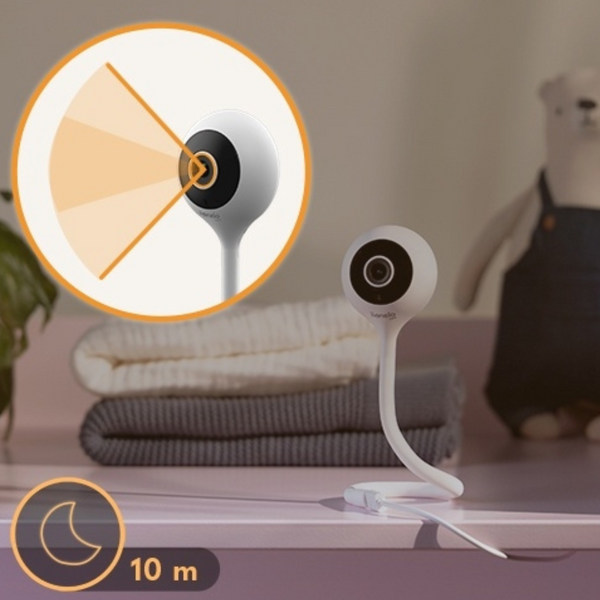 Monitor video bebeluși Lionelo Smart White, 300 m