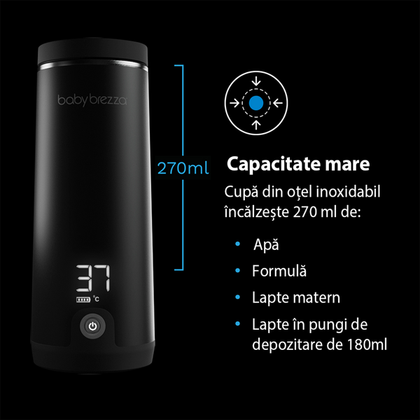 &Icirc;ncălzitor portabil pentru apă și lapte Super Fast Baby Brezza