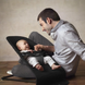 Кресло-шезлонг BabyBjorn Balance Soft Black/Dark Gray, хлопок