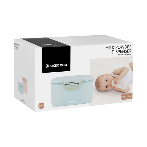 Dozator lapte praf cu lingurița KikkaBoo Blue, 130g