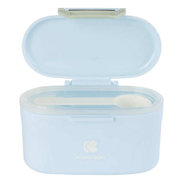 Dozator lapte praf cu lingurița KikkaBoo Blue, 130g