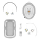 Patut-balansoar Lionelo Bella Set Grey Concrete