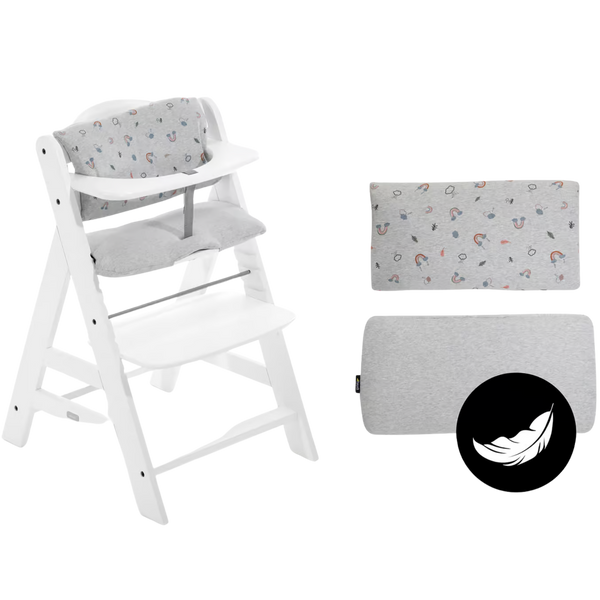 Стул для кормления Hauck Alpha+ White w Pad Rainbow