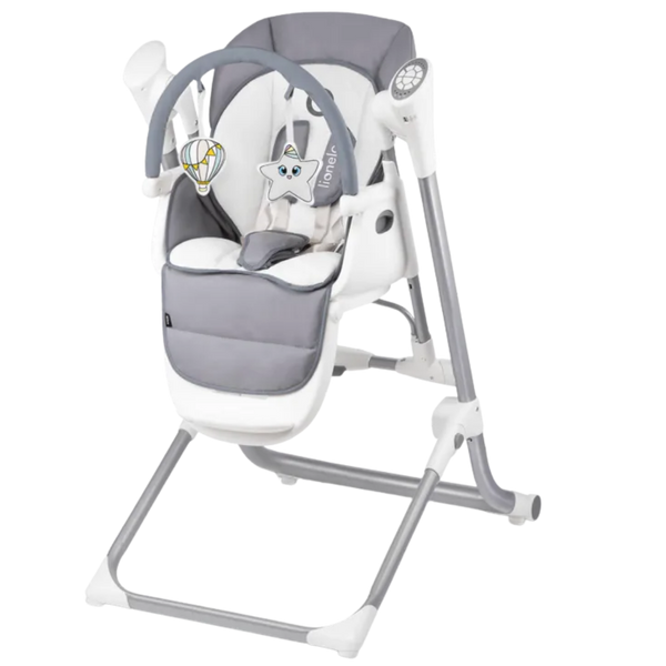 Стул для кормления с функцией качания Lionelo Niles Gray
