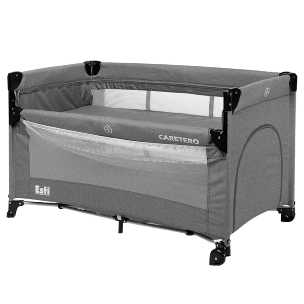 Кроватка манеж Caretero Esti Graphite